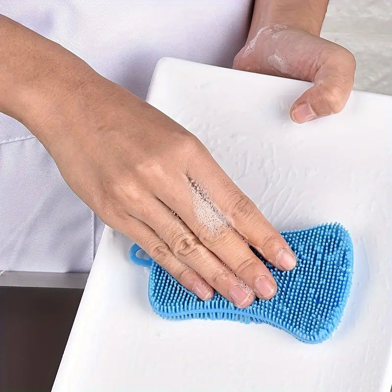 Silicone Scrubber Dishwashing Brush for Kitchen Cleaning